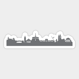 Kassel in gray Sticker